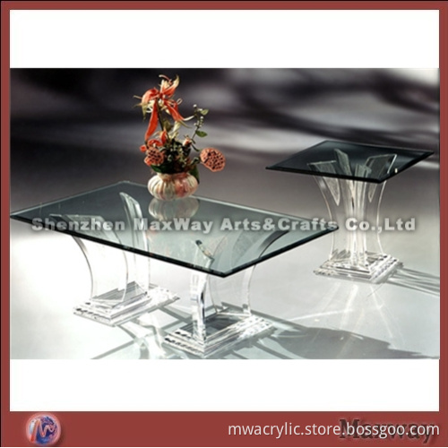 Modern square black acrylic/perspex table